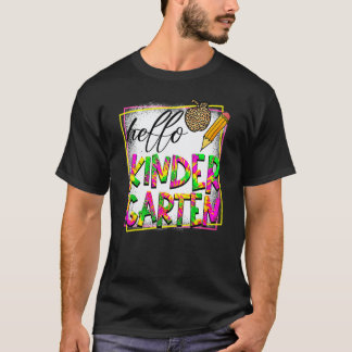Camiseta Hola Kindergarten Vuelta Al Colegio Profesora Muje