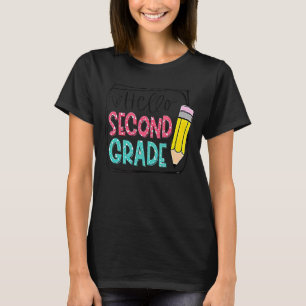 Camiseta Hola Lápiz De Segundo Grado De Vuelta Al Profesor