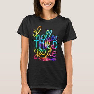 Camiseta Hola Lápiz De Tercer Grado De Regreso A La Escuela