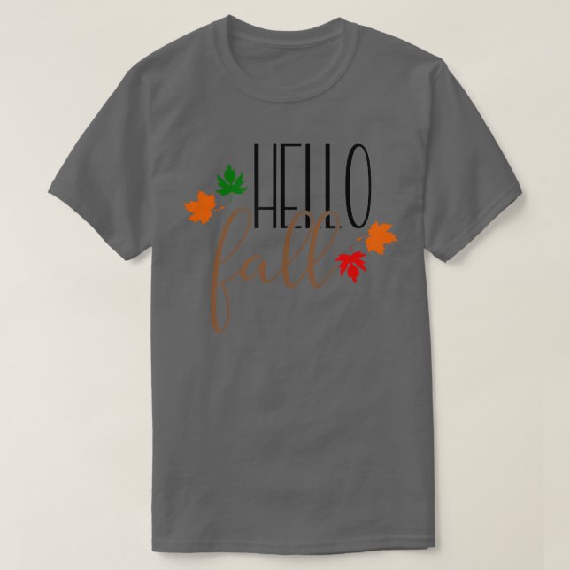 Camiseta Hola Leaf Bienvenida Otoño Otoño Hombres Mujeres G (Diseño del anverso)