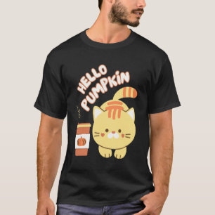 Camiseta Hola Leche de Especias de Calabaza Halloween Tempo