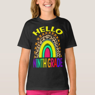 Camiseta Hola Leopardo Arcoiris De Noveno Grado De Vuelta A
