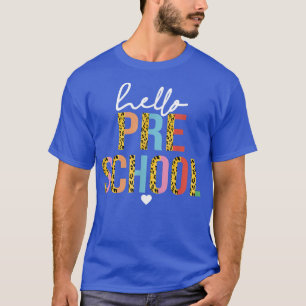 Camiseta Hola Leopardo preescolar de vuelta a la escuela pr