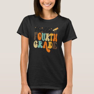 Camiseta Hola Maestra De 4º Grado Retro A La Escuela