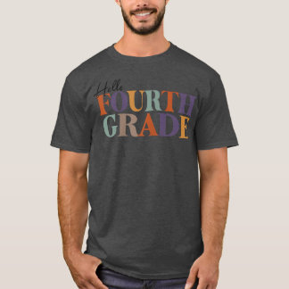Camiseta Hola Maestra De Primer Día Escolar De Cuarto Grado