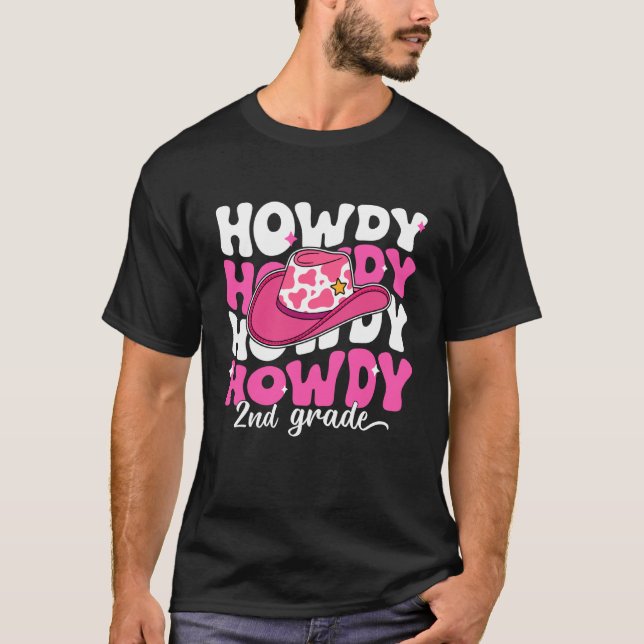 Camiseta Hola Maestra de Segundo Grado Vaqueras del Oeste E (Anverso)