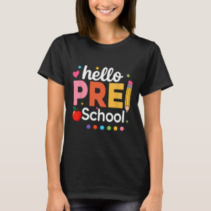 Camiseta Hola Maestra Preescolar Equipo De Niños Pre-k Pre