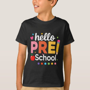 Camiseta Hola Maestra Preescolar Equipo Niños Pre-k Pre K A
