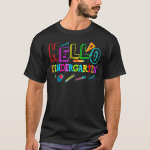 Camiseta Hola maestro de jardín de infantes de vuelta a la