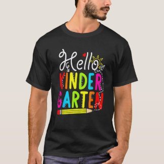 Camiseta Hola Maestro de Kinder Estudiante De vuelta a la e