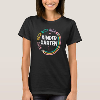 Camiseta Hola Maestro de Kinder Estudiantes Lápiz De Vuelta
