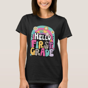 Camiseta Hola maestro de primer grado de regreso a la escue