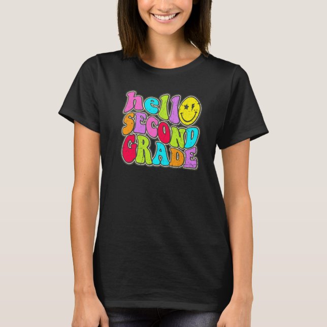 Camiseta Hola maestro de segundo grado primer día de escuel (Anverso)