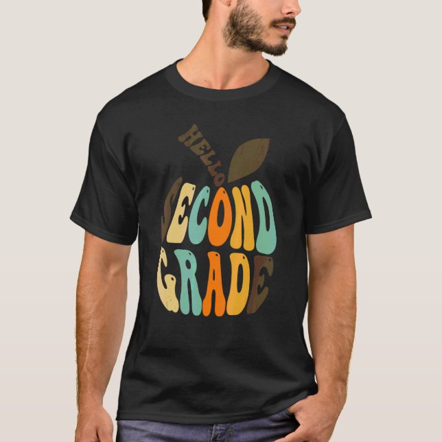 Camiseta Hola maestro de segundo grado primer día de escuel (Anverso)