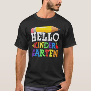 Camiseta Hola Maestro Estudiante De Kinder Regreso A La Esc