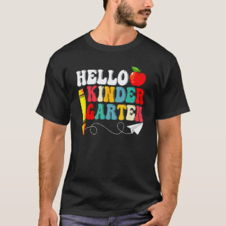 Camiseta Hola Maestro Estudiante De Kinder Regreso A La Esc