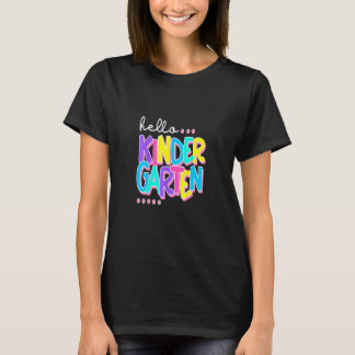 Camiseta Hola Maestro Estudiante De Kindergarten De Regreso