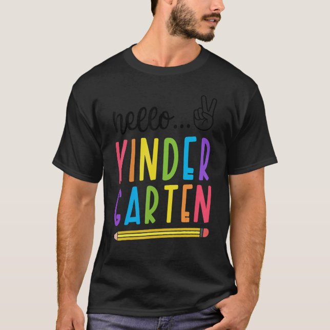 Camiseta Hola Maestro Estudiante De Kindergarten De Regreso (Anverso)