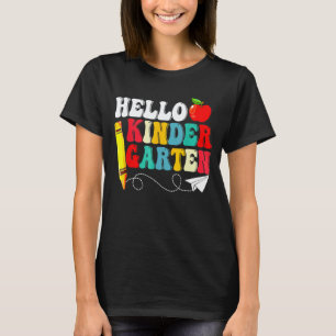 Camiseta Hola Maestro Estudiante De Kindergarten De Regreso