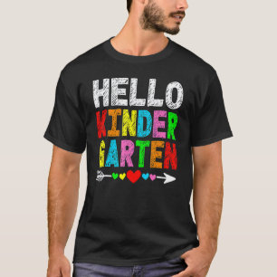 Camiseta Hola Maestro Estudiante De Kindergarten De Regreso