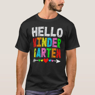 Camiseta Hola Maestro Estudiante De Kindergarten De Regreso
