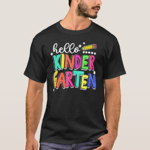 Camiseta Hola Maestro Estudiante De Kindergarten De Regreso