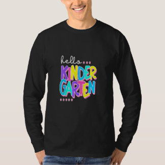 Camiseta Hola Maestro Estudiante Escuela De Regreso A Kinde