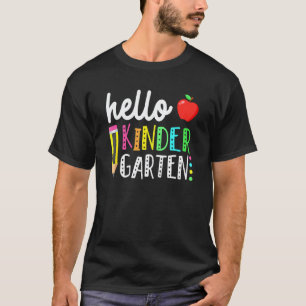 Camiseta Hola Maestro Estudiantes De Kinder Al Colegio