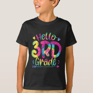 Camiseta Hola maestros de tercer grado estudiantes Tie Dye 