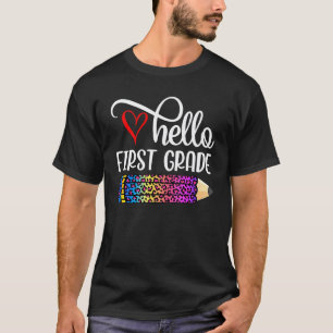 Camiseta Hola Maestros de Tinte de Corbata de 1er Grado Niñ