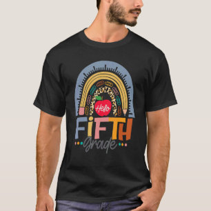 Camiseta Hola, Manzana De Lápiz De Quinto Grado Y Amor
