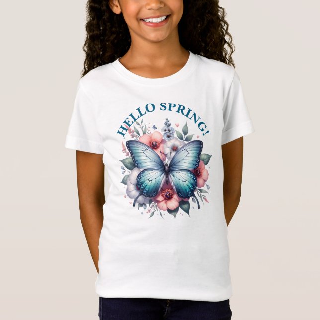 Camiseta Hola Mariposa de Primavera-96282 (Anverso)