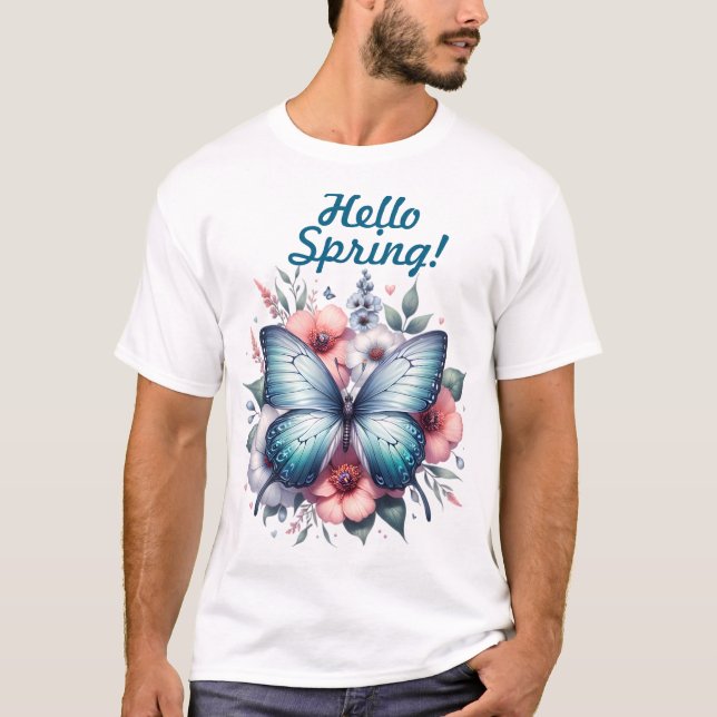 Camiseta Hola Mariposa de Primavera-96282 (Anverso)