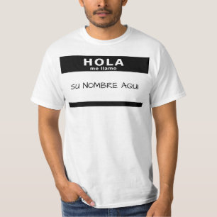 Camiseta hola me llamo