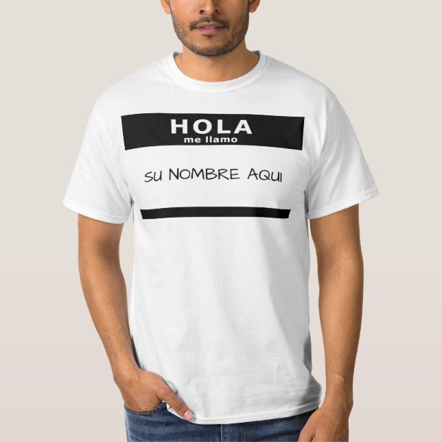 Camiseta hola me llamo (Anverso)