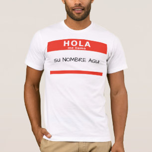 Camiseta hola me llamo