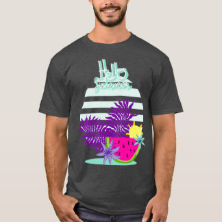 Camiseta Hola Melón verano gradiente sol idea de regalo