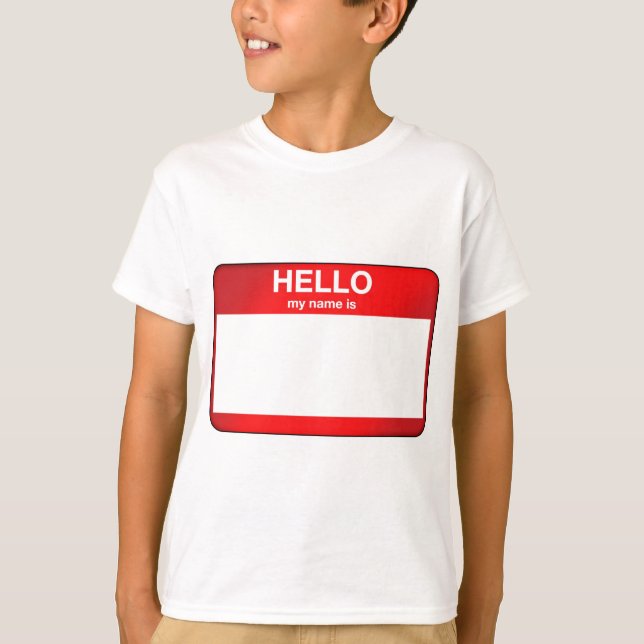 Camiseta Hola mi nombre es… (Anverso)