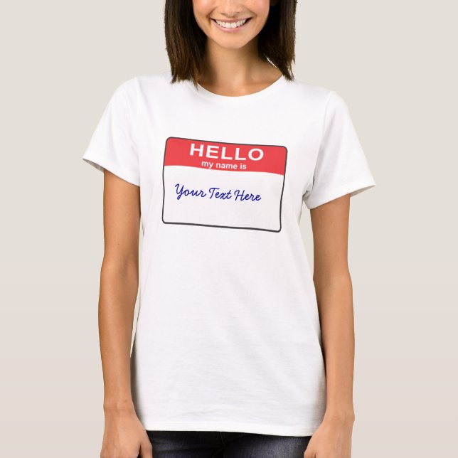 Camiseta Hola mi nombre es… (Anverso)