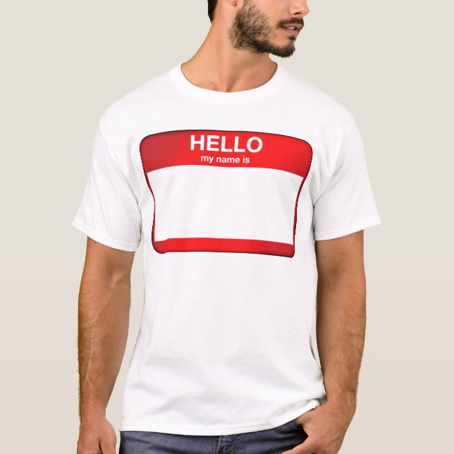 Camiseta Hola mi nombre es… (Anverso)