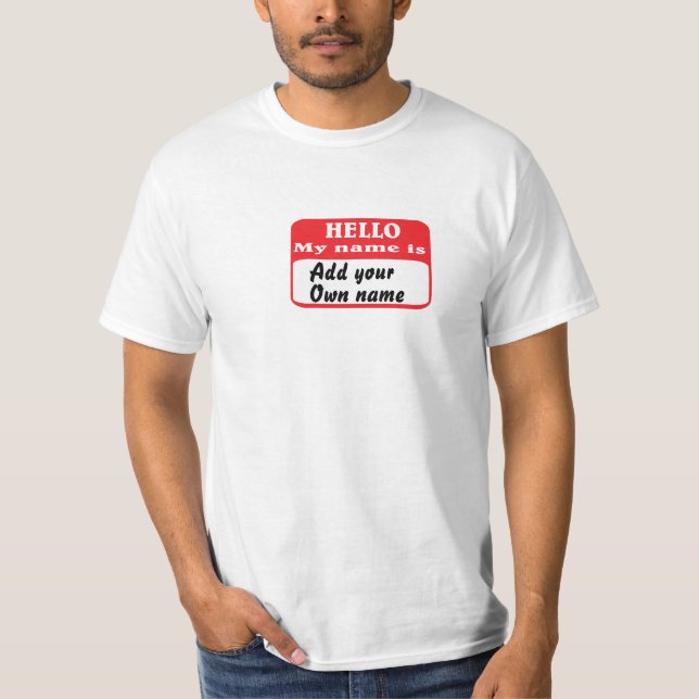 Camiseta Hola, mi nombre es... (Anverso)
