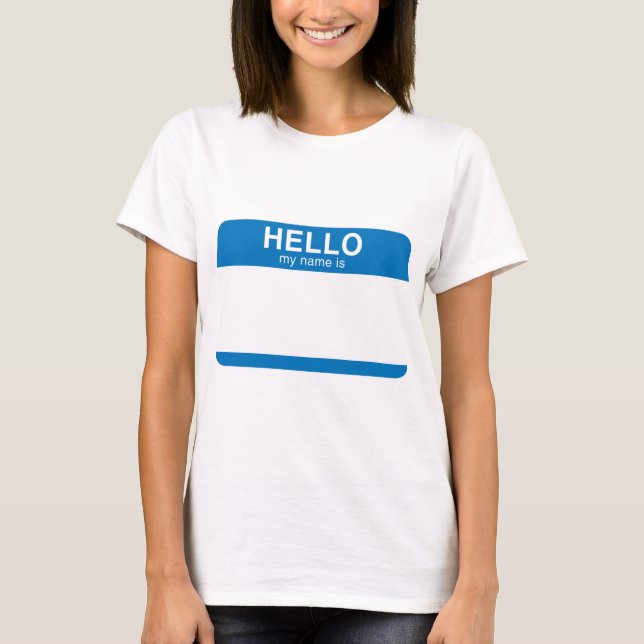 Camiseta Hola mi nombre es - azul (Anverso)