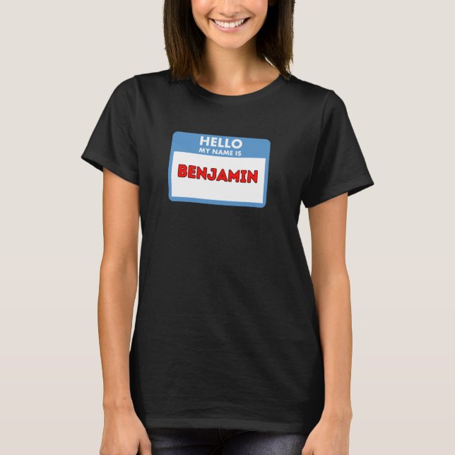 Camiseta Hola Mi nombre es Benjamin - Regalos temáticos de  (Anverso)