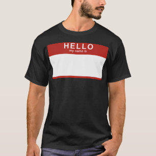 Camiseta Hola, mi nombre es Blank Nametag Novedad divertida