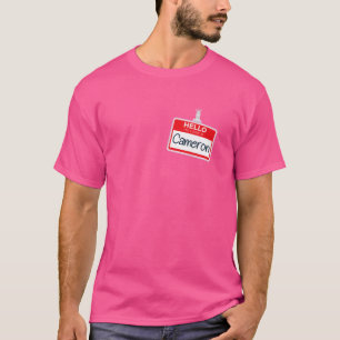 Camiseta Hola Mi Nombre Es Cameron Divertido Costume Hallow