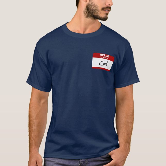 Camiseta Hola mi nombre es Carl (rojo) (Anverso)