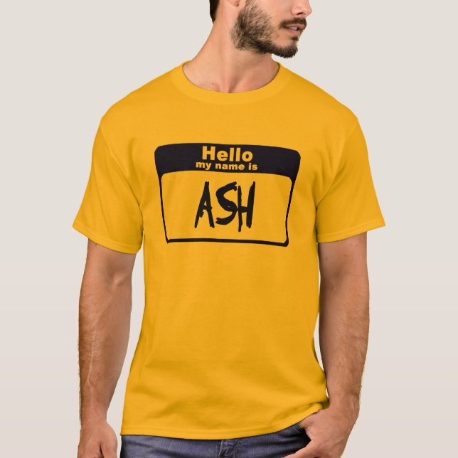 Camiseta Hola mi nombre es ceniza (Anverso)