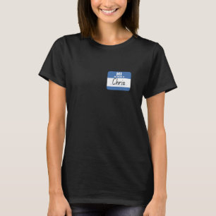 Camiseta Hola Mi nombre es Chris Funny Name Tag
