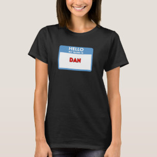 Camiseta Hola Mi Nombre es Dan - Regalos Tema Etiquetas de 