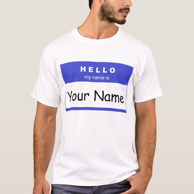 Camiseta Hola mi nombre es (el azul) (Anverso)